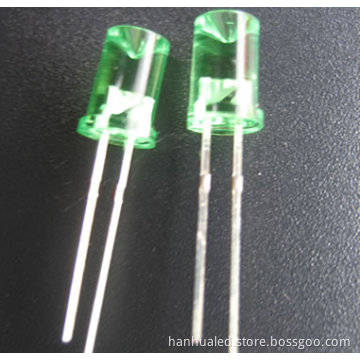 3mm/5mm/8mm/10mm Concave Green DIP LED Component